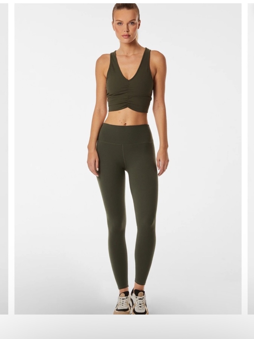Noli Yoga High-Waist Olive Green Performance Limitless Leggings